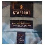 LL-ST - Stafford XL Dress Shirt & Tie Set - Regular Fit, Easy-Care Broadcloth, 55/45 Cotton/Poly