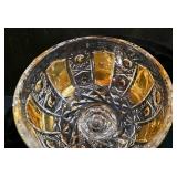 LL-ST - BoheMax Czech Lead Crystal Pedestal Candy Dish With Lid, Matching Footed Dishes & Tray