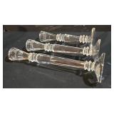 LL-ST - Bowring Crystal Candle Holders - 9in, 11in & 13in Tall (Set of 3)