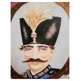 LL-ST - 4-Piece Vintage Persian Shah Qajar Portrait Teacups Set