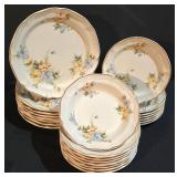 LL-ST - Mikasa Heritage Pansies Dinner Plates (11in) - Salad Plates (8in) - Bowls (8.5in)
