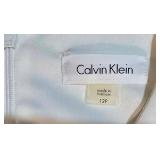 LL-ST - Calvin Klein Petite Color-Block Dress - White, Black & Purple - Size 12P