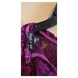 LL-ST - Ava & Yelly Burgundy Lace Dress - Size 16