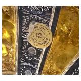 LL-ST - Vintage Bohemian Czech Republic Sawtooth Rim Crystal Bowl and Crystal Basket