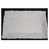 LL-ST - White Ceramic Fruit Motif Trays - Made in Italy