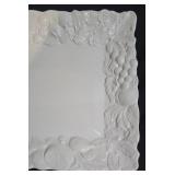LL-ST - White Ceramic Fruit Motif Trays - Made in Italy