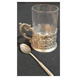 LL-ST - Podstakannik Russian Tea Glasses with Pewter Holders - Set of 6