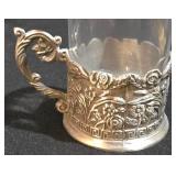 LL-ST - Podstakannik Russian Tea Glasses with Pewter Holders - Set of 6