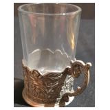 LL-ST - Podstakannik Russian Tea Glasses with Pewter Holders - Set of 6