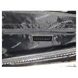 LL-ST - Vittorio Patchwork Faux Leather Handbag - Black & Tan Croc Style Texture