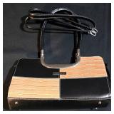 LL-ST - Vittorio Patchwork Faux Leather Handbag - Black & Tan Croc Style Texture