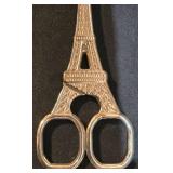 LL-ST - Vanity Accessories Set - Oval Mirrored Tray, Jewel Box, Hair Clip, Eiffel Scissors (Lot of 4)