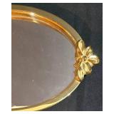 LL-ST - Vanity Accessories Set - Oval Mirrored Tray, Jewel Box, Hair Clip, Eiffel Scissors (Lot of 4)
