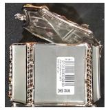 LL-ST - Vanity Accessories Set - Oval Mirrored Tray, Jewel Box, Hair Clip, Eiffel Scissors (Lot of 4)