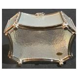 LL-ST - Vanity Accessories Set - Oval Mirrored Tray, Jewel Box, Hair Clip, Eiffel Scissors (Lot of 4)