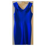 LL-ST - Calvin Klein Dress - Blue - Sleeveless Front Zip - Size 14