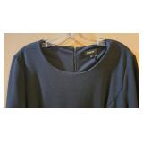 LL-ST - DKNY Dress - Black Bodice with Black & White Houndstooth Skirt, Size 14