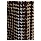 LL-ST - DKNY Dress - Black Bodice with Black & White Houndstooth Skirt, Size 14