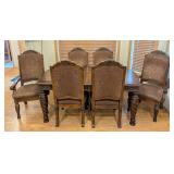 K - Ashley Furniture Dining Table Set, 8 Chairs & 18-in Leaf