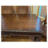 K - Ashley Furniture Dining Table Set, 8 Chairs & 18-in Leaf