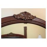 MB - Mirrored Dresser With Arch Mirror - Burl Wood Veneer
