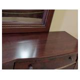 MB - Mirrored Dresser With Arch Mirror - Burl Wood Veneer