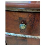 MB - Mirrored Dresser With Arch Mirror - Burl Wood Veneer