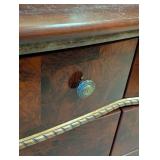 MB - Mirrored Dresser With Arch Mirror - Burl Wood Veneer