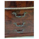 MB - Mirrored Dresser With Arch Mirror - Burl Wood Veneer