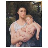 LR - Madonna and Child Reproduction Painting in Ornate Gold Frame