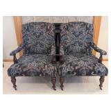 LR - World Market Armchairs Pair - Ikat Upholstery