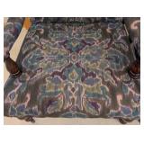 LR - World Market Armchairs Pair - Ikat Upholstery