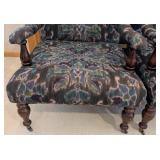 LR - World Market Armchairs Pair - Ikat Upholstery