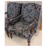 LR - World Market Armchairs Pair - Ikat Upholstery