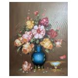 ML - M. H. Hwang Framed Floral Painting