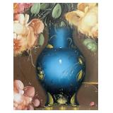 ML - M. H. Hwang Framed Floral Painting