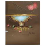 ML - M. H. Hwang Framed Floral Painting