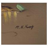 ML - M. H. Hwang Framed Floral Painting