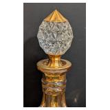 MB - Painted Czech Crystal Decanter with 6 Glasses - 7-Piece Bohemian Set