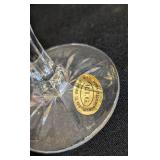 MB - Painted Czech Crystal Decanter with 6 Glasses - 7-Piece Bohemian Set