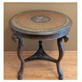 ML - Round Accent Table With Inlaid Top