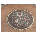 ML - Round Accent Table With Inlaid Top