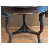 ML - Round Accent Table With Inlaid Top