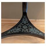 ML - Round Accent Table With Inlaid Top