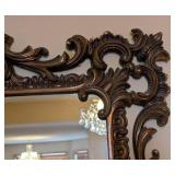 ML - Ornate Baroque-Style Wall Mirror Bronze Finish