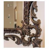 ML - Ornate Baroque-Style Wall Mirror Bronze Finish