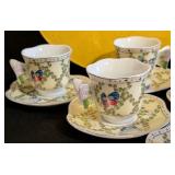 MB - CC & T Butterfly Demitasse Set - Service for Six