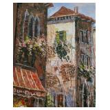 LR - Framed Reproduction Oil Painting - Venice Canal Scene
