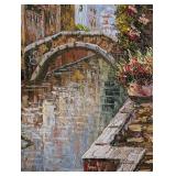 LR - Framed Reproduction Oil Painting - Venice Canal Scene