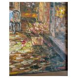 LR - Framed Reproduction Oil Painting - Venice Canal Scene